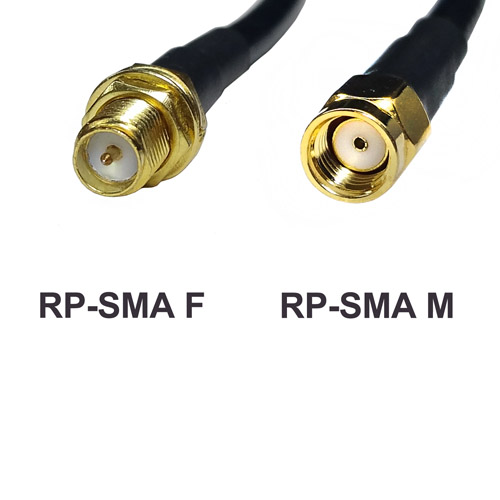 Premiertek 3-Meter Low Loss RP-SMA Male to RP-SMA Female RG58/U Coaxial Cable PT-SMA-EXT-3